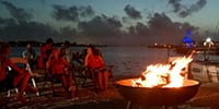 Enjoy our lakeside firepits at the end of every day